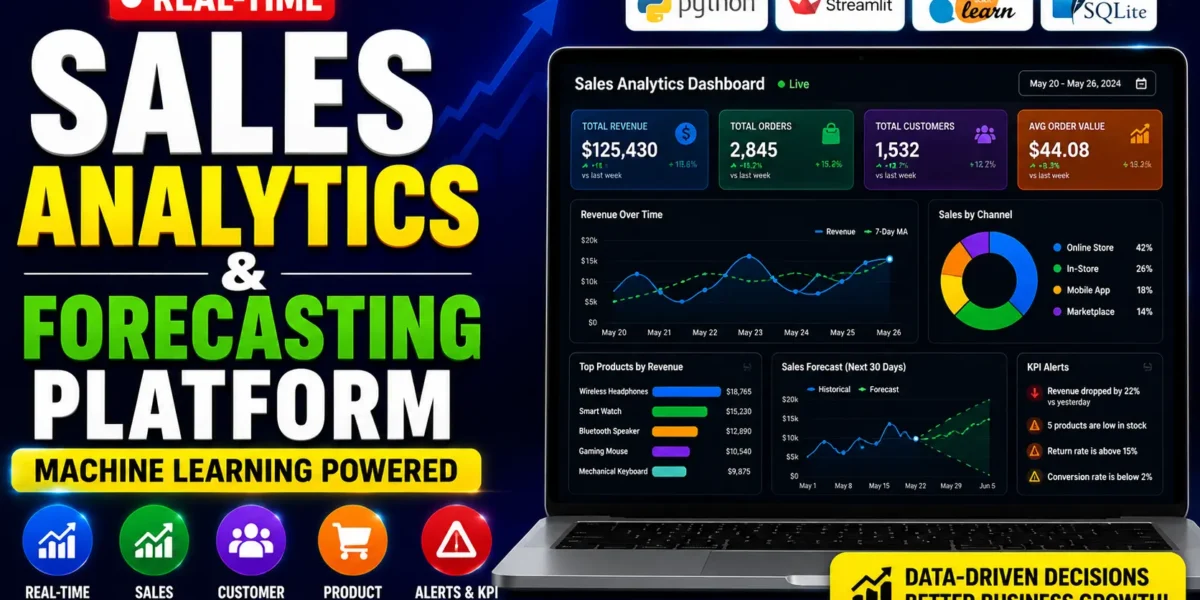 Real-Time Sales Analytics &amp; ML Forecasting Dashboard