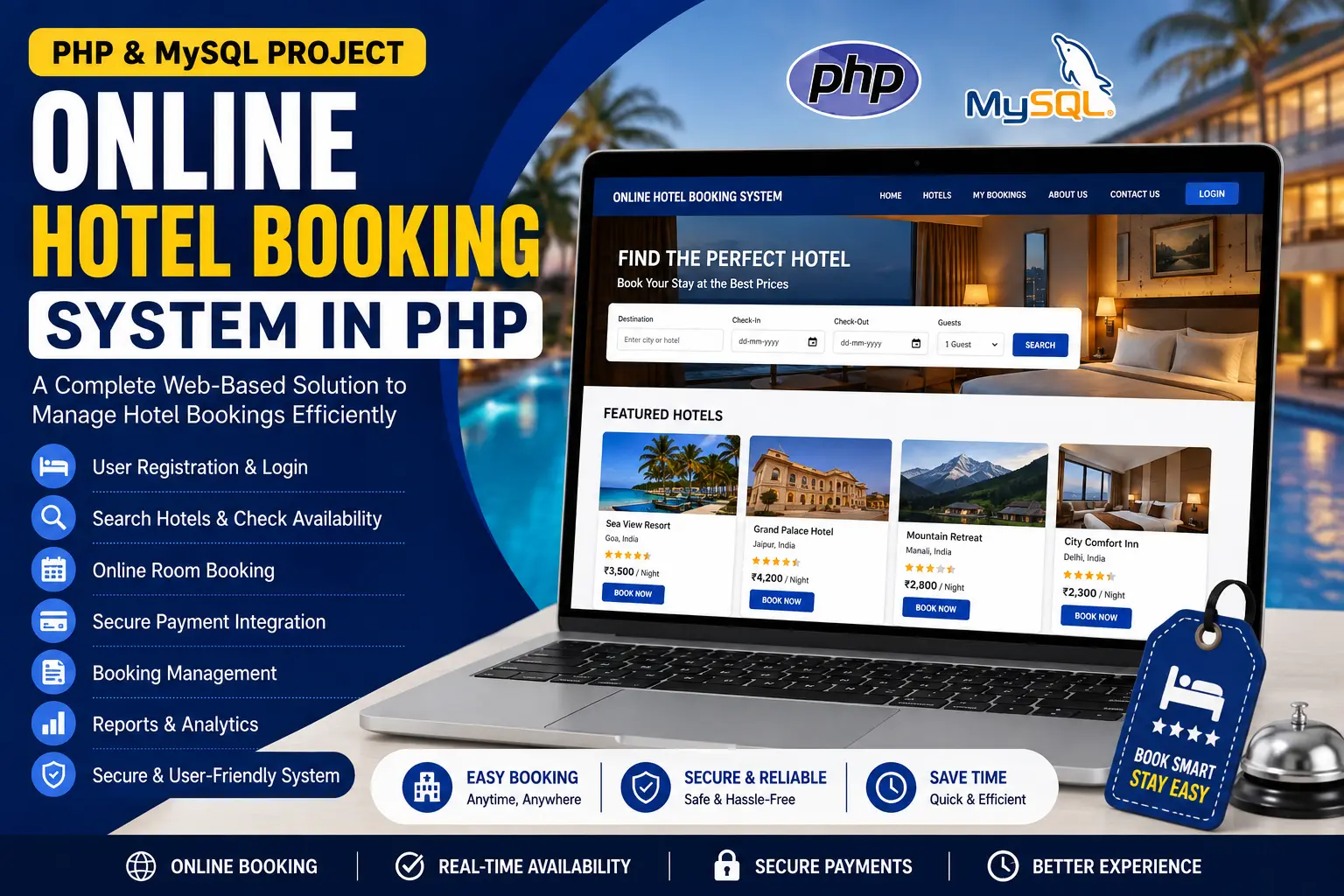 Online Hotel Booking in PHP
