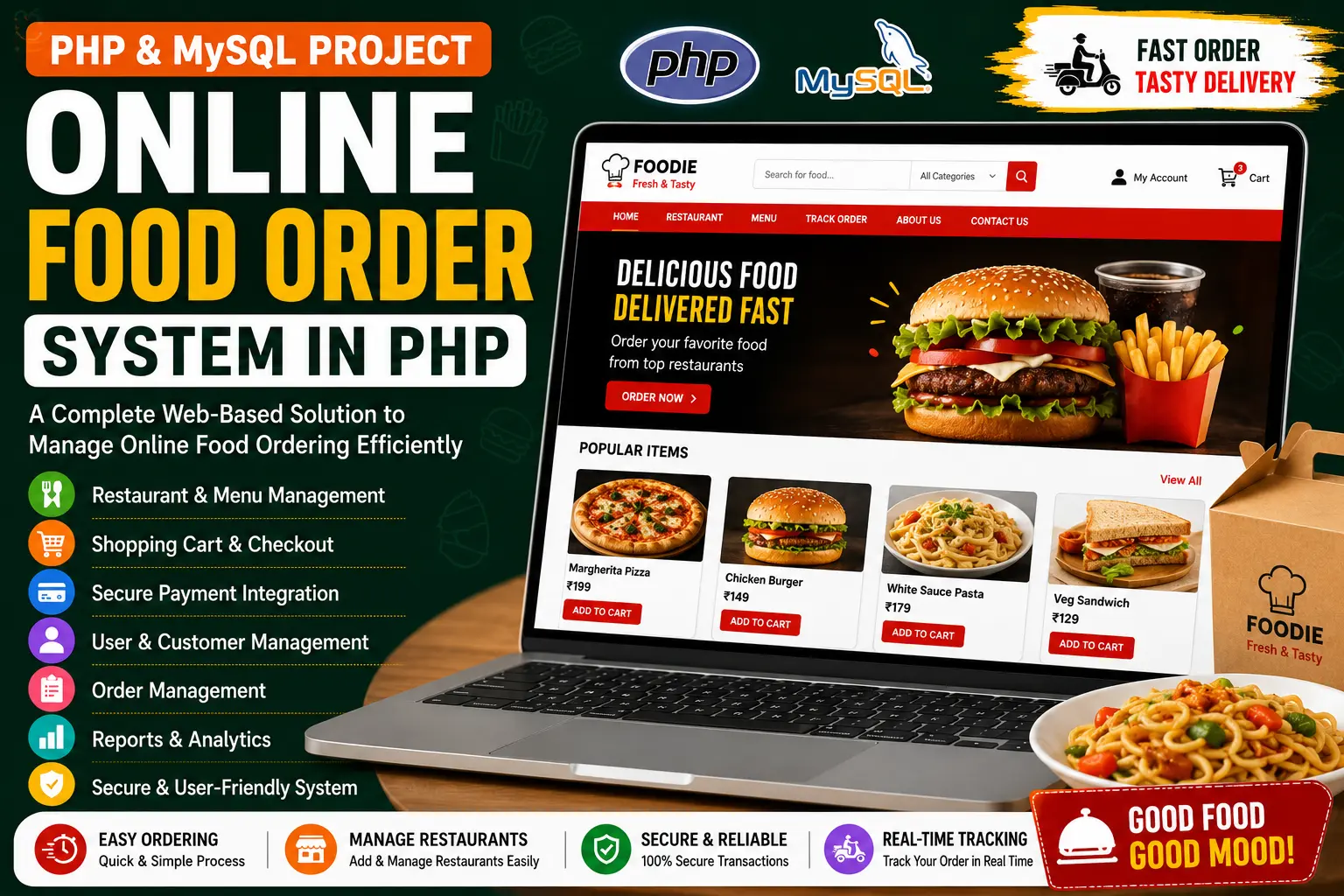Online Food Order System in PHP