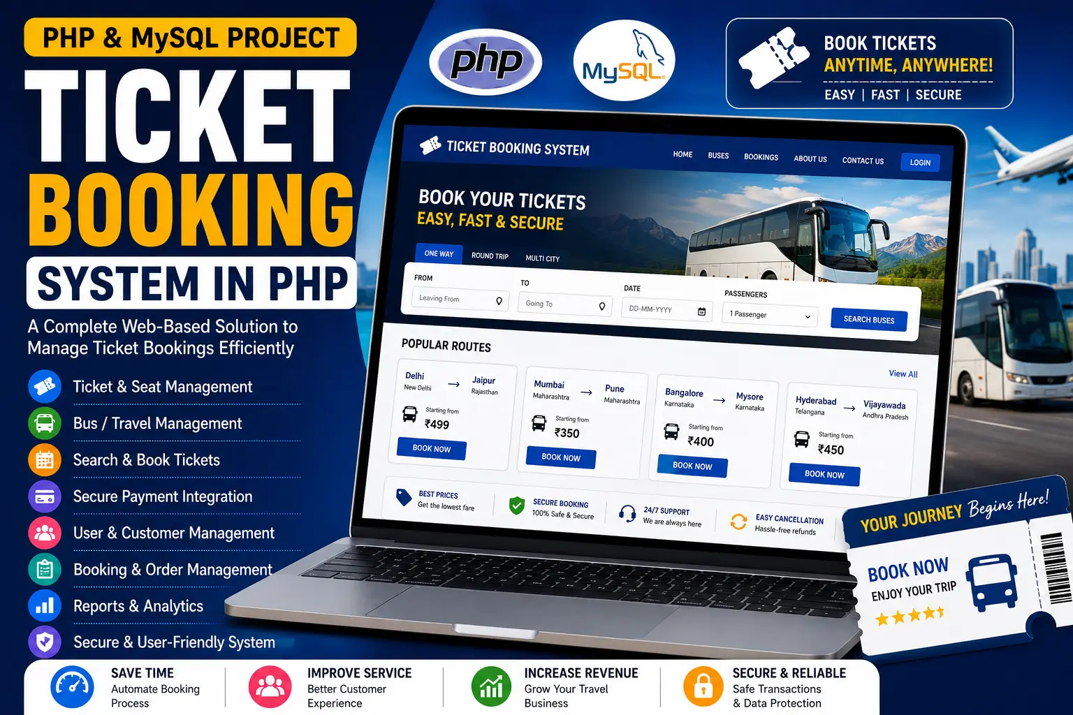Ticket Booking System in PHP