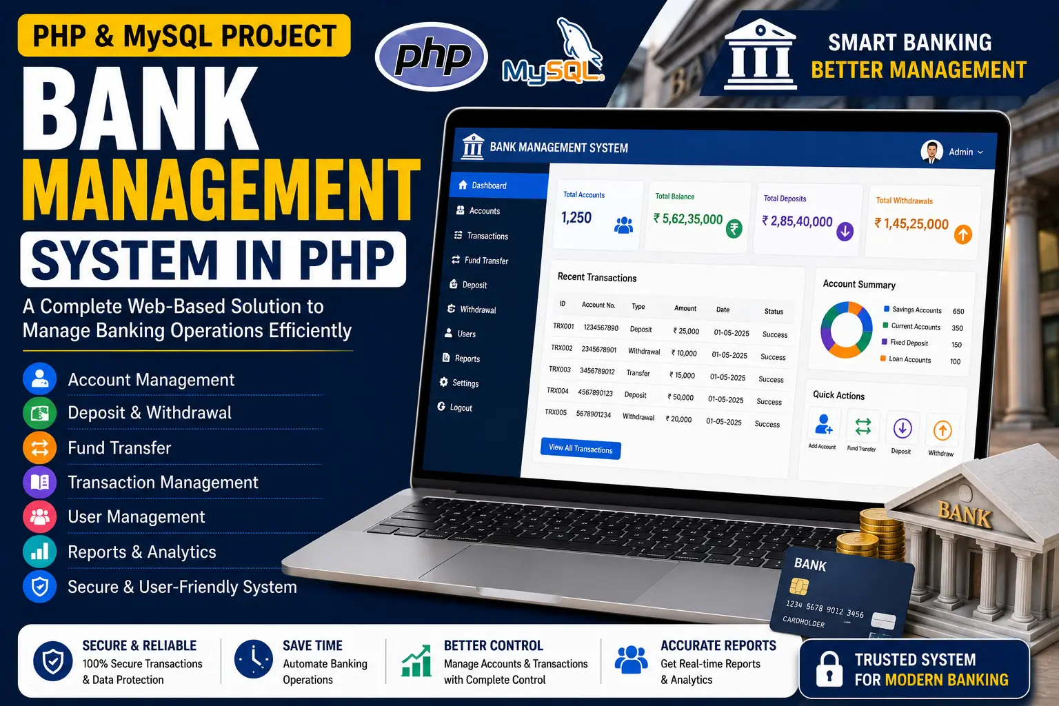 Bank Management System Using PHP