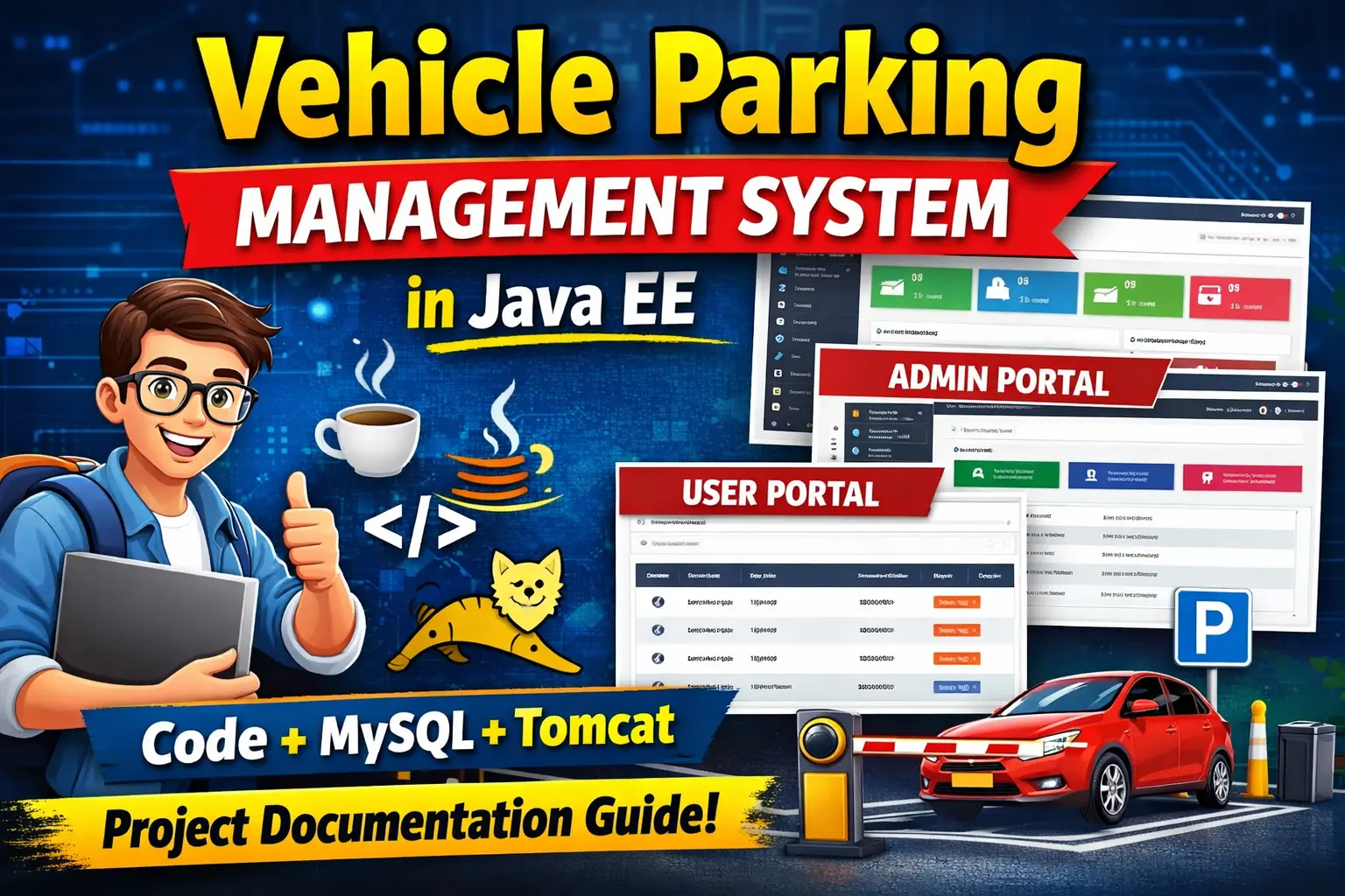 Vehicle Parking Management System Project in Java JSP Servlets and MySQL