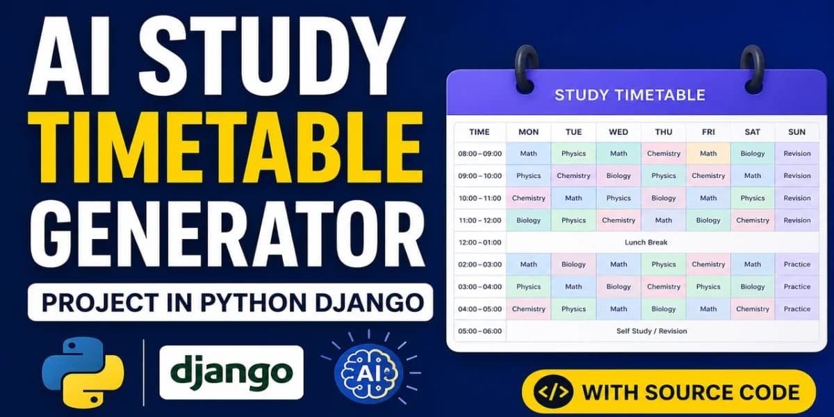 AI Study Timetable Generator Project in Python Django