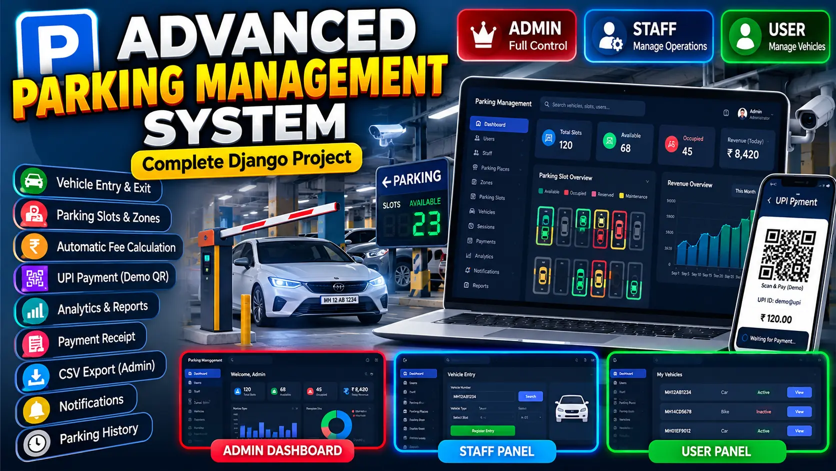 Parking Management System Using Python Django