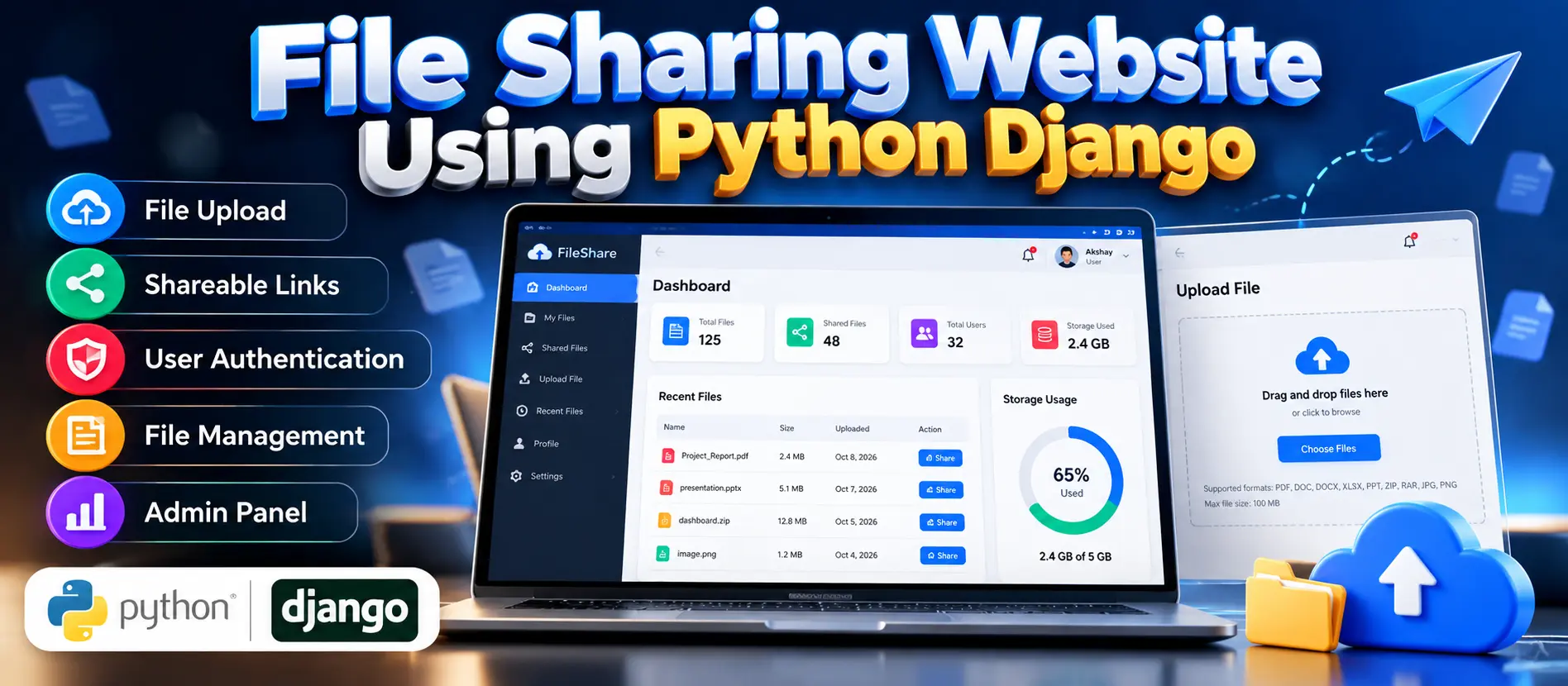 File Sharing Website Using Python and Django