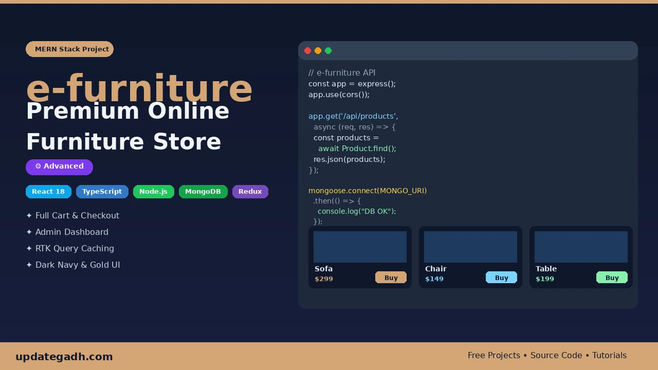 E-Furniture Using MERN Stack