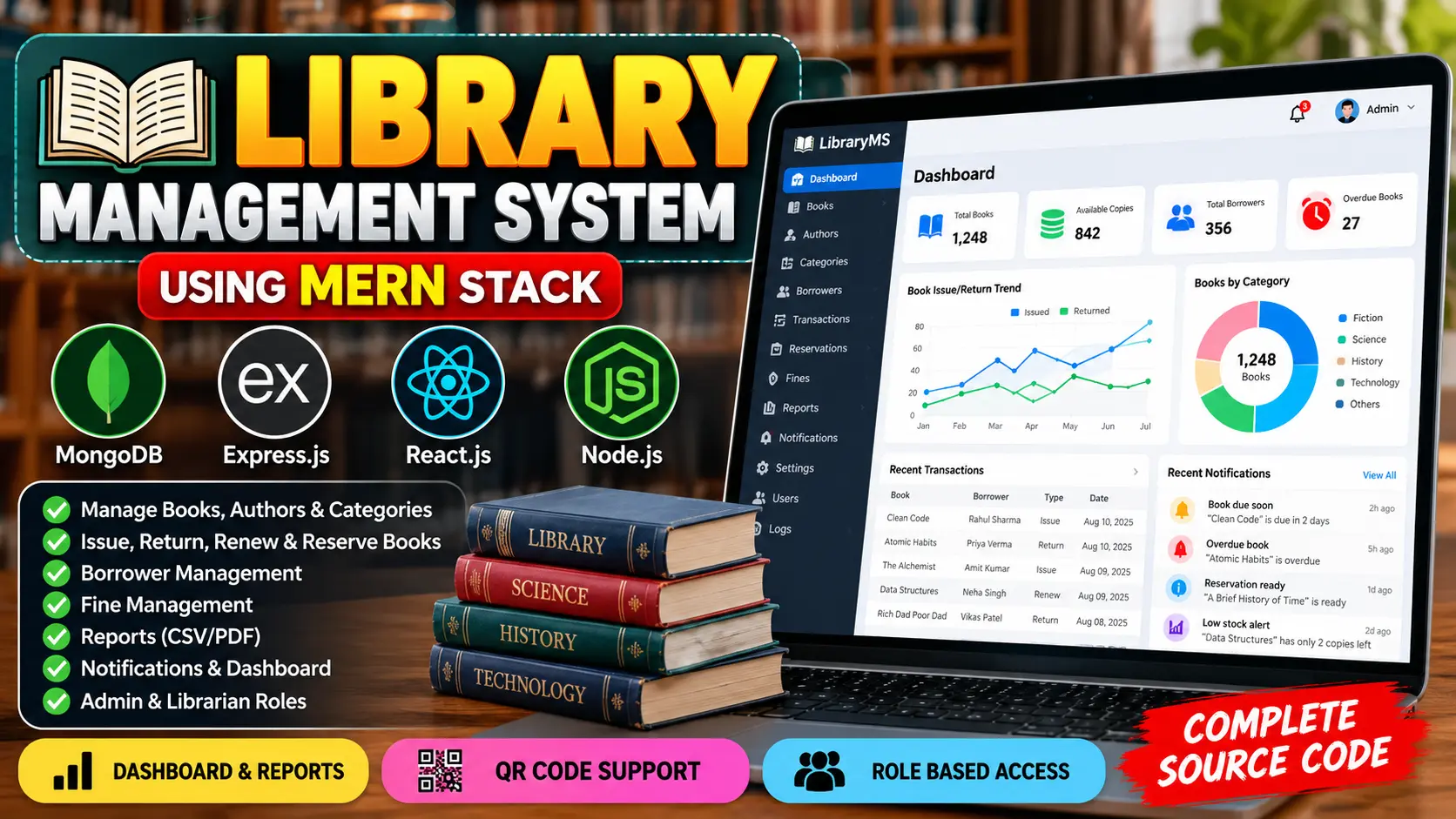 Library Management System in MERN Stack