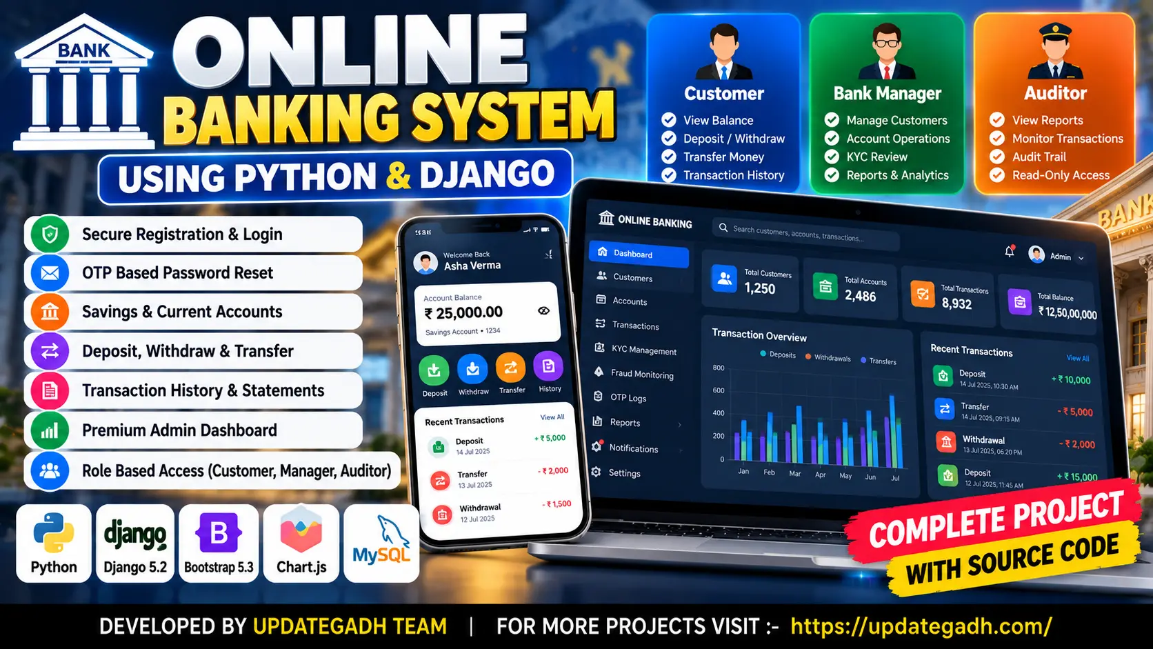 Online Banking System Using Python and Django
