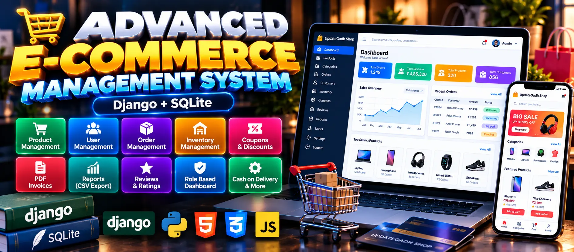 Advanced E-Commerce Management System Using Django