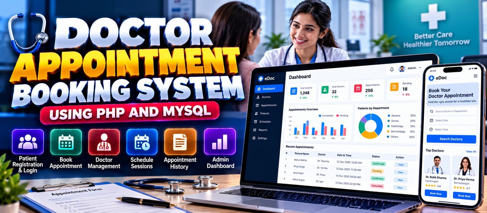 Doctor Appointment Booking System Using PHP and MySQL