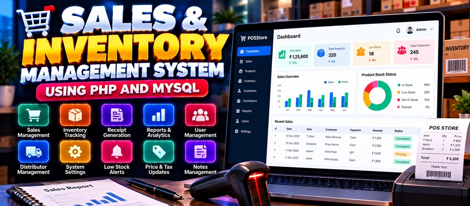 Sales and Inventory Management System Using PHP and MySQL
