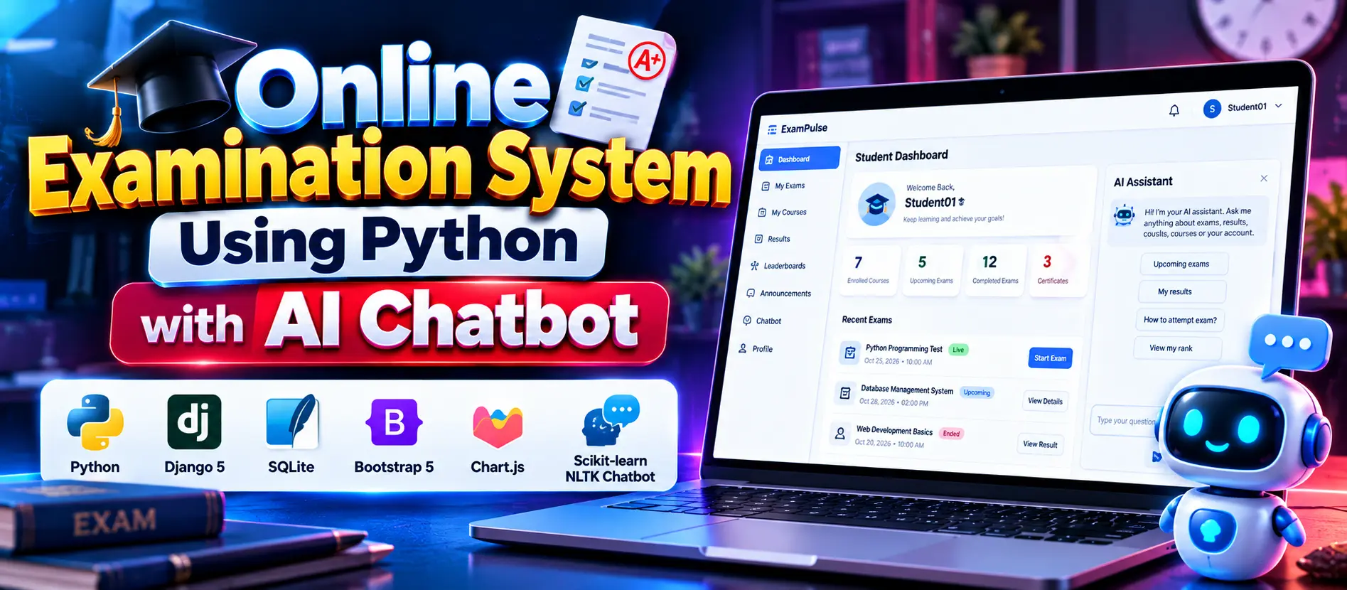 Online Examination System Using Python with AI Chatbot
