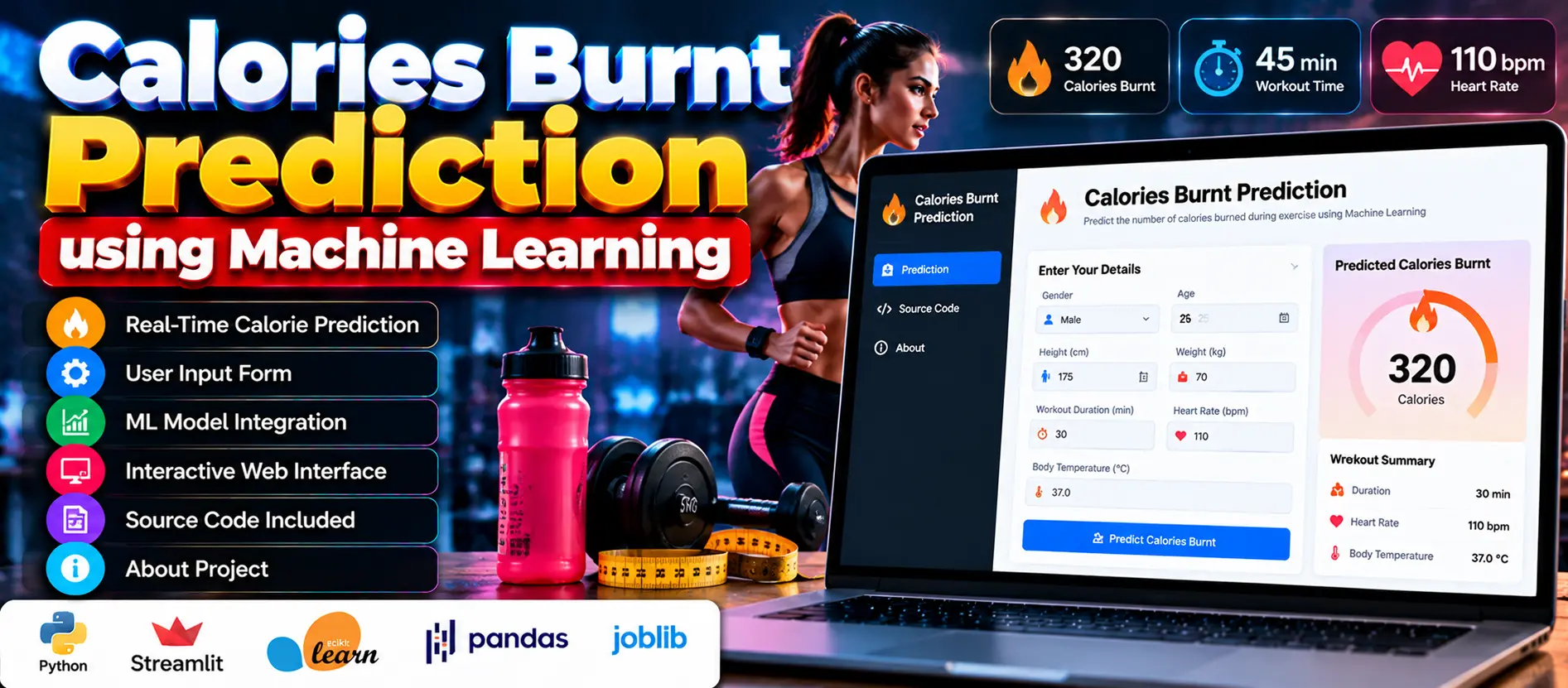 Calories Burnt Prediction Web App – AI Project for Health Enthusiasts