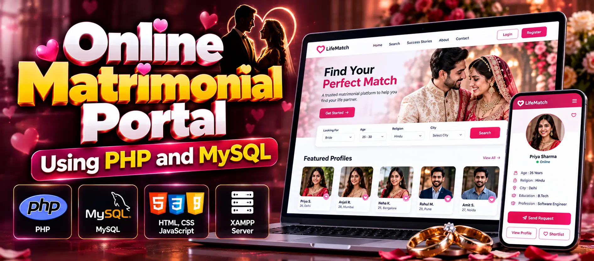 Online Matrimonial Portal Using PHP and MySQL