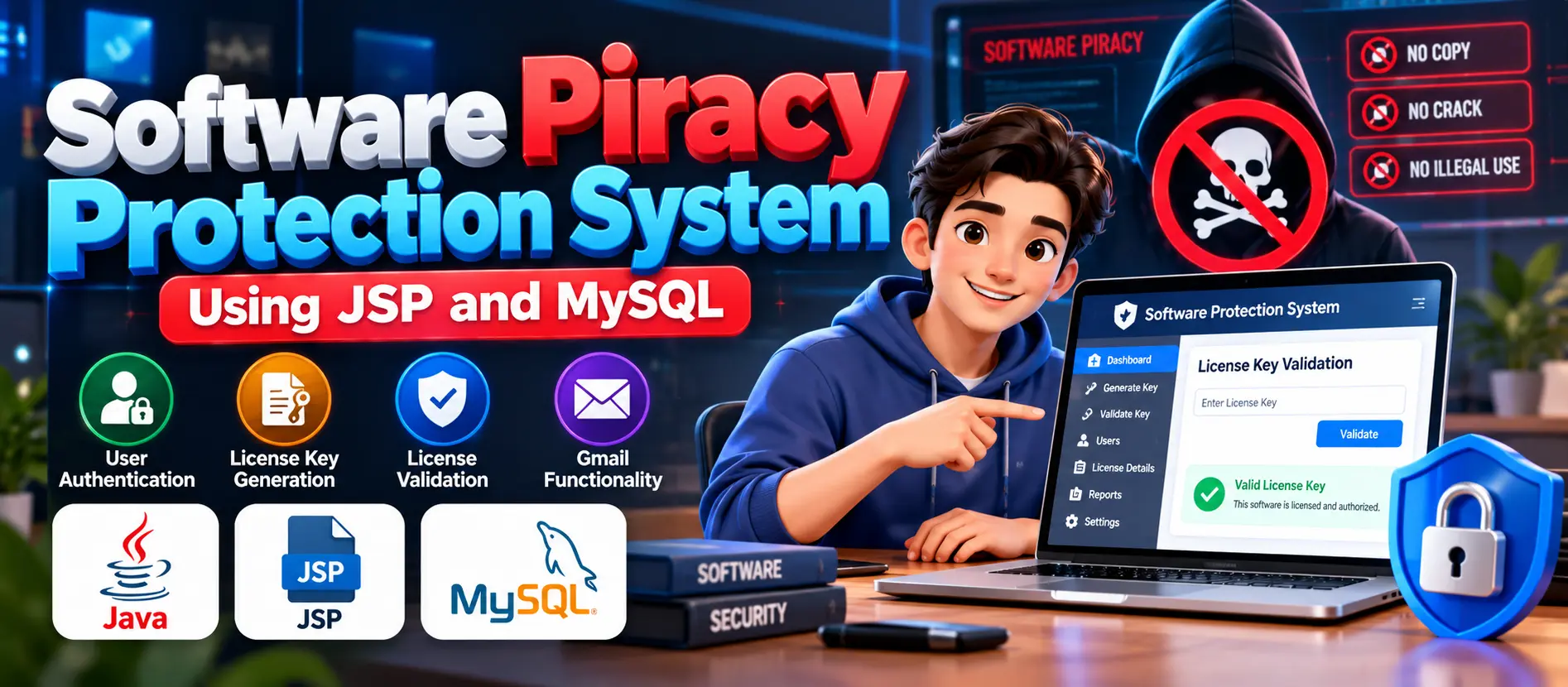 Software Piracy Protection System Using JSP and MySQL