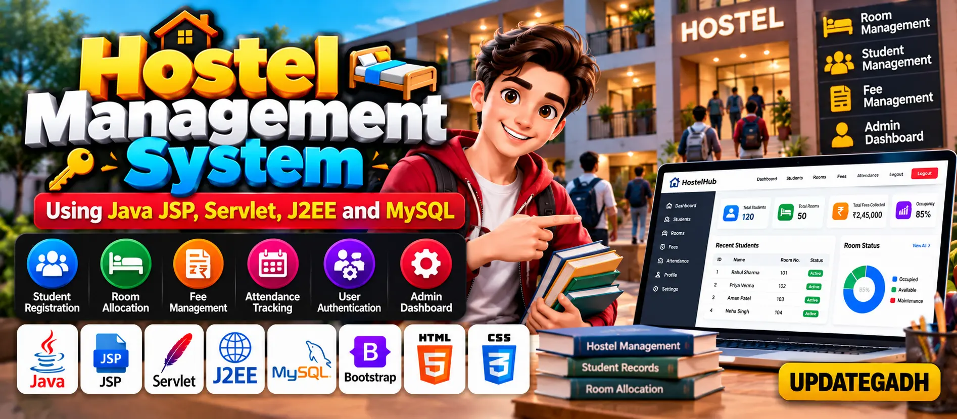 Best Hostel Management System in JSP