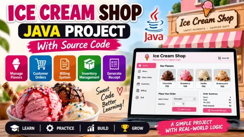Ice Cream Shop Java Project With Source Code