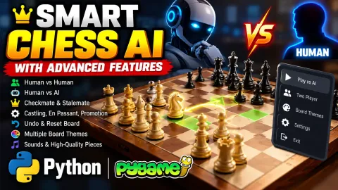 Smart Chess AI with Advanced Features Using Python and Pygame
