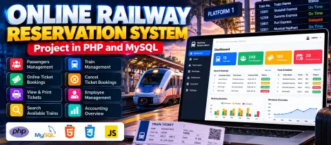 Online Railway Reservation System in PHP and MySQL