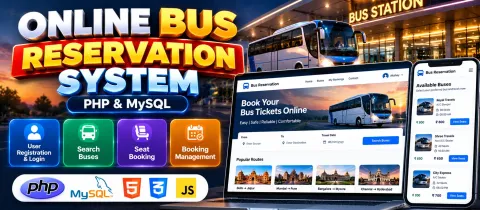 Online Bus Reservation System in PHP and MySQL